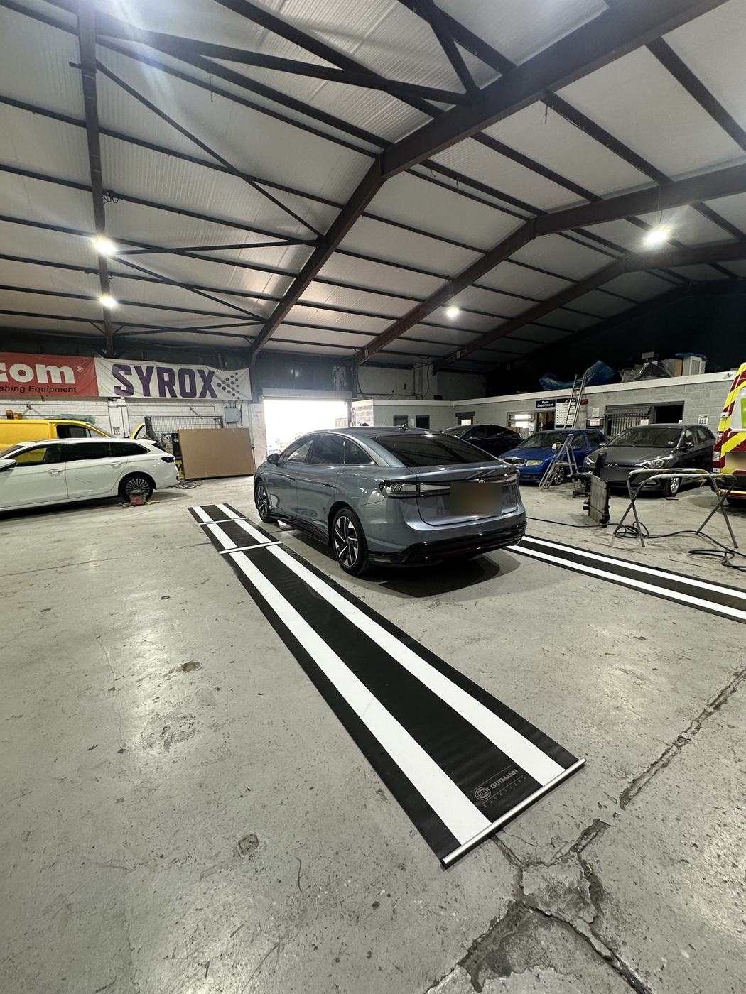 360° camera calibration on a VW ID.7 in Sheffield