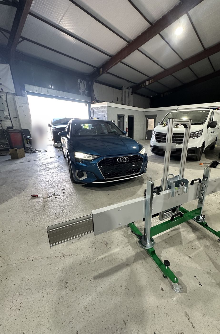 ADAS calibration in a customer's bodyshop, so the car doesn't leave the site in Sheffield