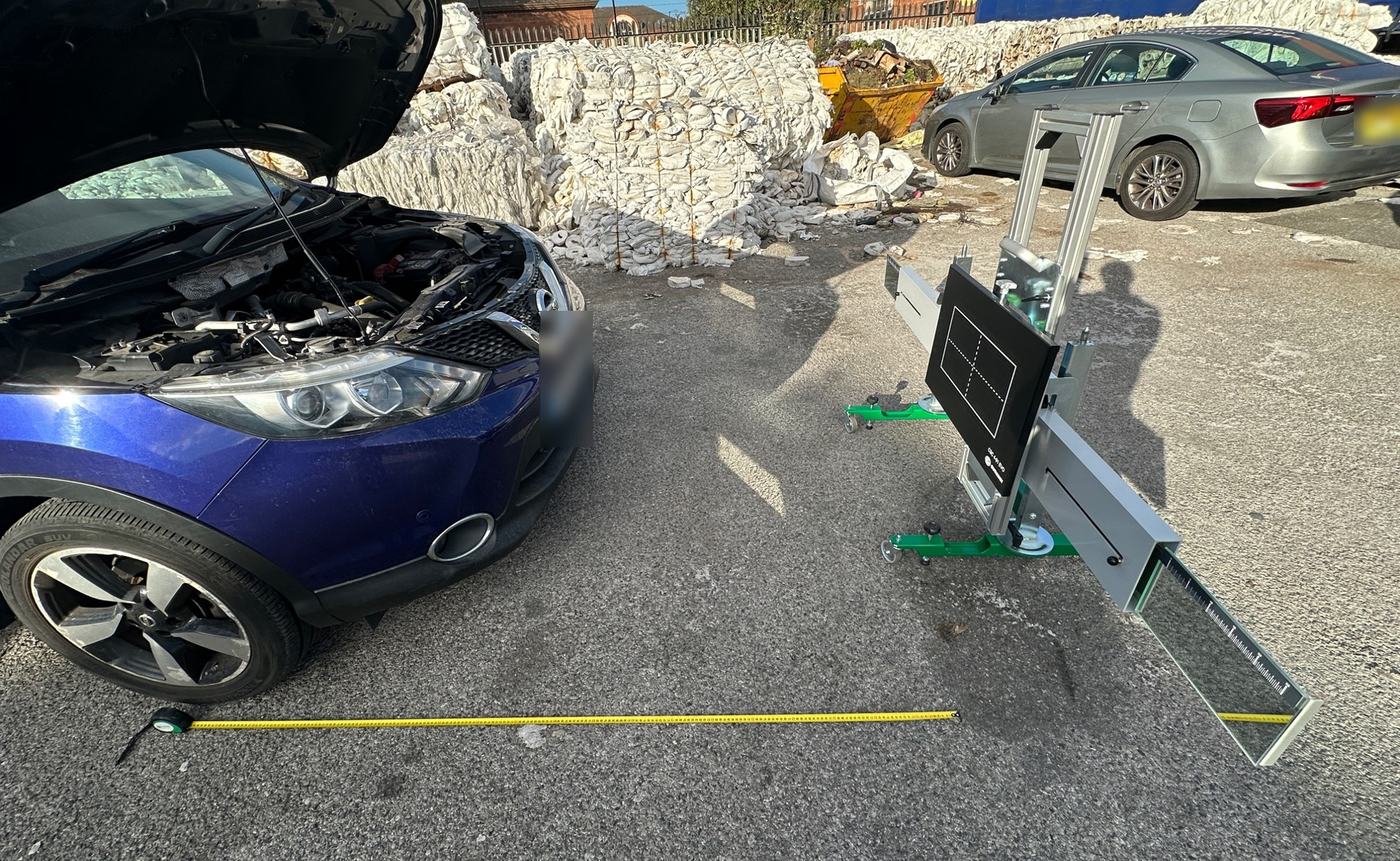 Mobile radar calibration on a Nissan Qashqai in Rotherham